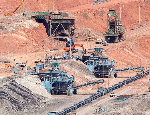 Mineral processing plant at a mine site